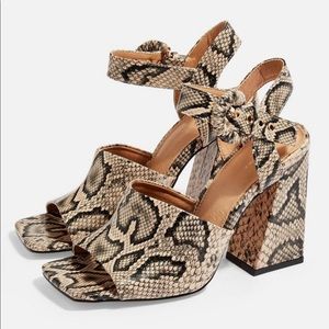 Topshop snake print sandal